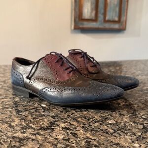 Also Men's Classic Brogue Leather Shoes - Black and Brown